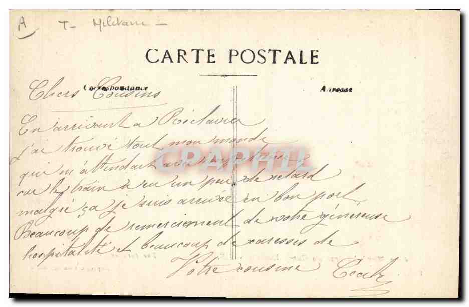 CPA Cheval Hippisme Equitation La Marechalerie au Camp Hindou Militaria  — Verso