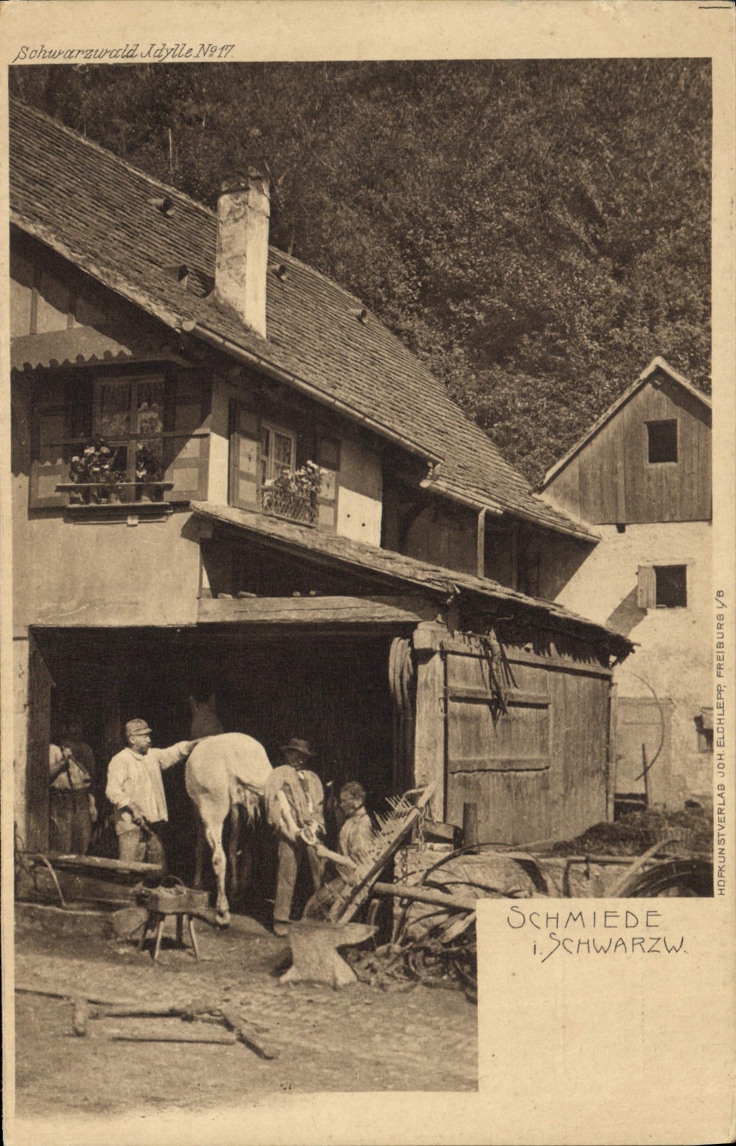Schmiede i. Schwarzwalde — Schwarzwaldf Idylle Nr. 17 — Hopkunstverlag Joh. Elchlepp, Freiburg / 6