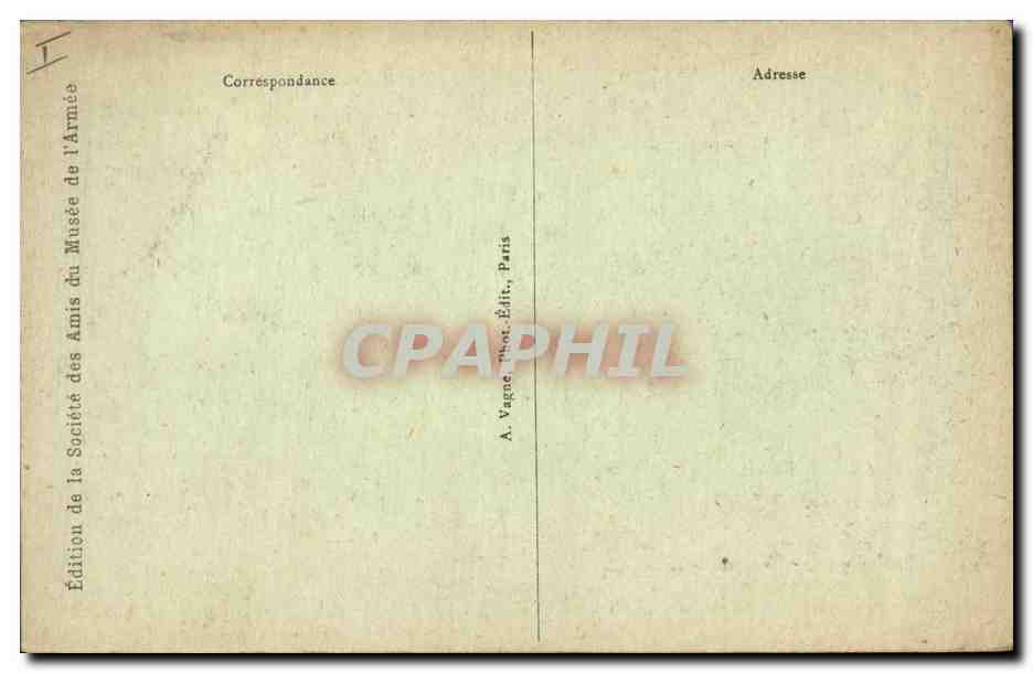 CPA Cheval Hippisme Equitation Paris Musee de l'Armee Hotel des Invalides Chien de Napoleon  — Verso
