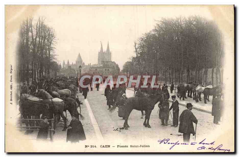 CAEN — Fossés Saint-Julien — E. Brechet, Caen, Dijon