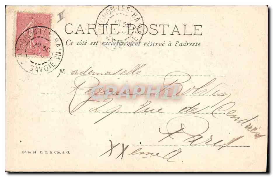 CPA Fantaisie Fleurs Annee 1905 — Verso