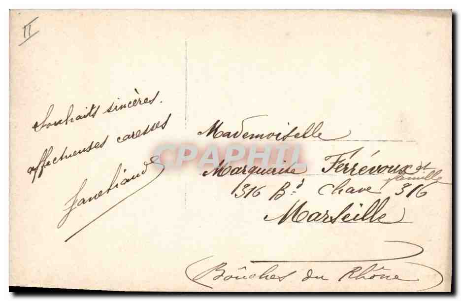 CPA Fantaisie Fleurs Annee 1911 Enfant — Verso