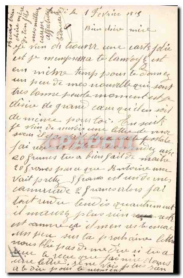 CPA Fantaisie Fleurs Annee 1915 Marianne Vers le triomphe  — Verso