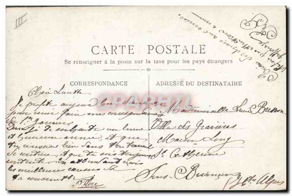 CPA Fantaisie Enfant Annee 1909 — Rückseite