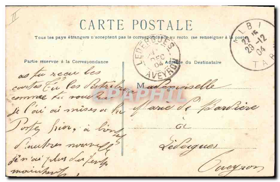 CPA Fantaisie Fleurs Annee 1905 — Verso