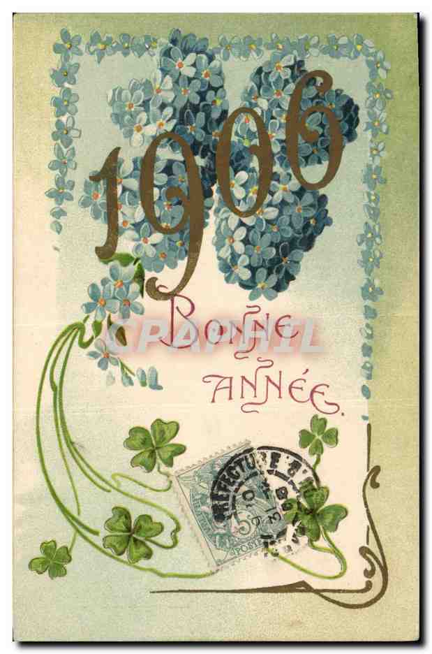 CPA Fantaisie Fleurs Annee 1906