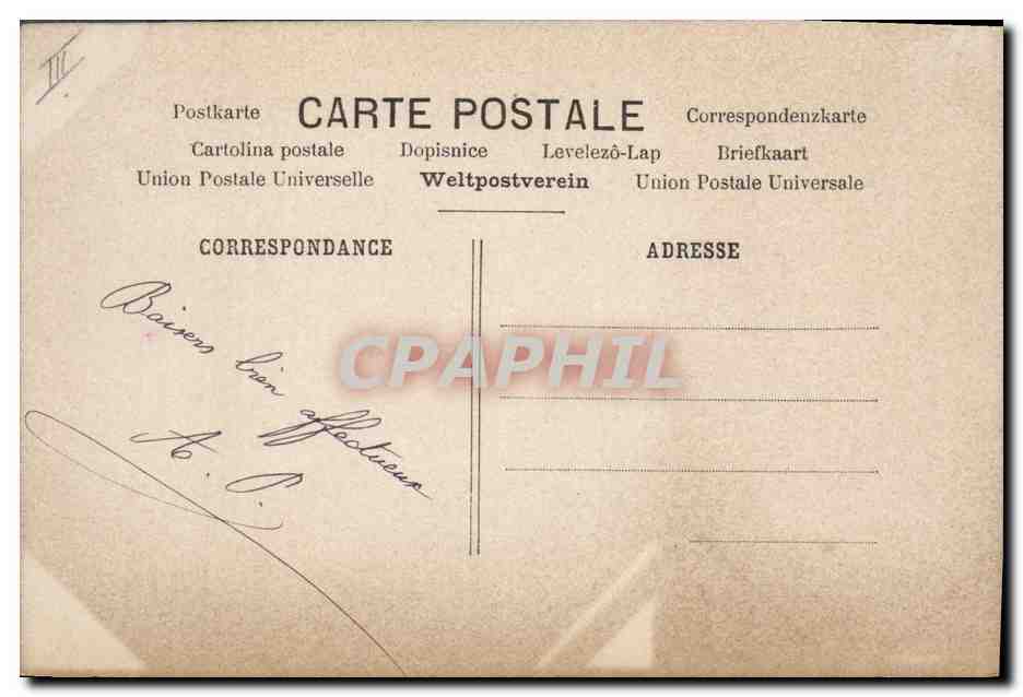 CPA Fantaisie Fleurs Annee 1908 Femmes — Verso