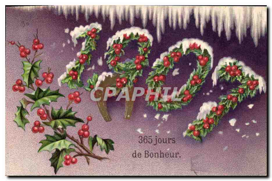 CPA Fantaisie Fleurs Annee 1907 Fer a cheval