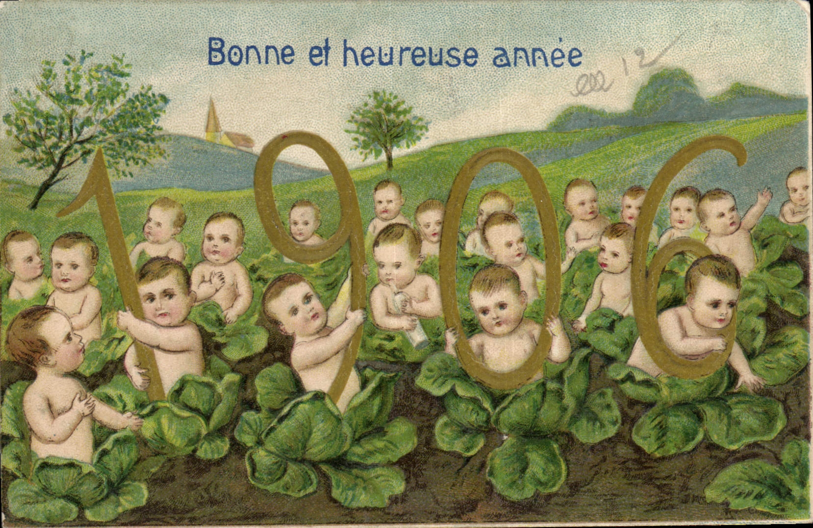Bonne et heureuse année — 1906 — série 516 — éditeur non identifié