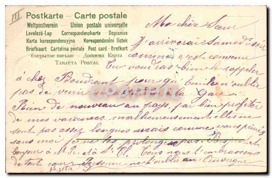 Deux anges — Bonne année 1905 — éditeur non visible — Rückseite
