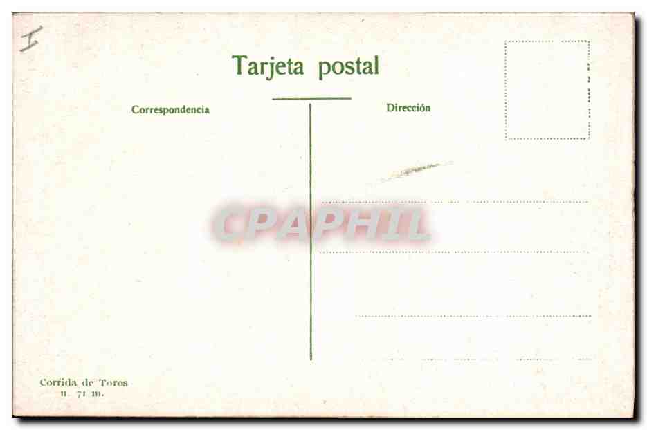 CPA Corrida Course de taureaux Muerte del toro  — Rückseite