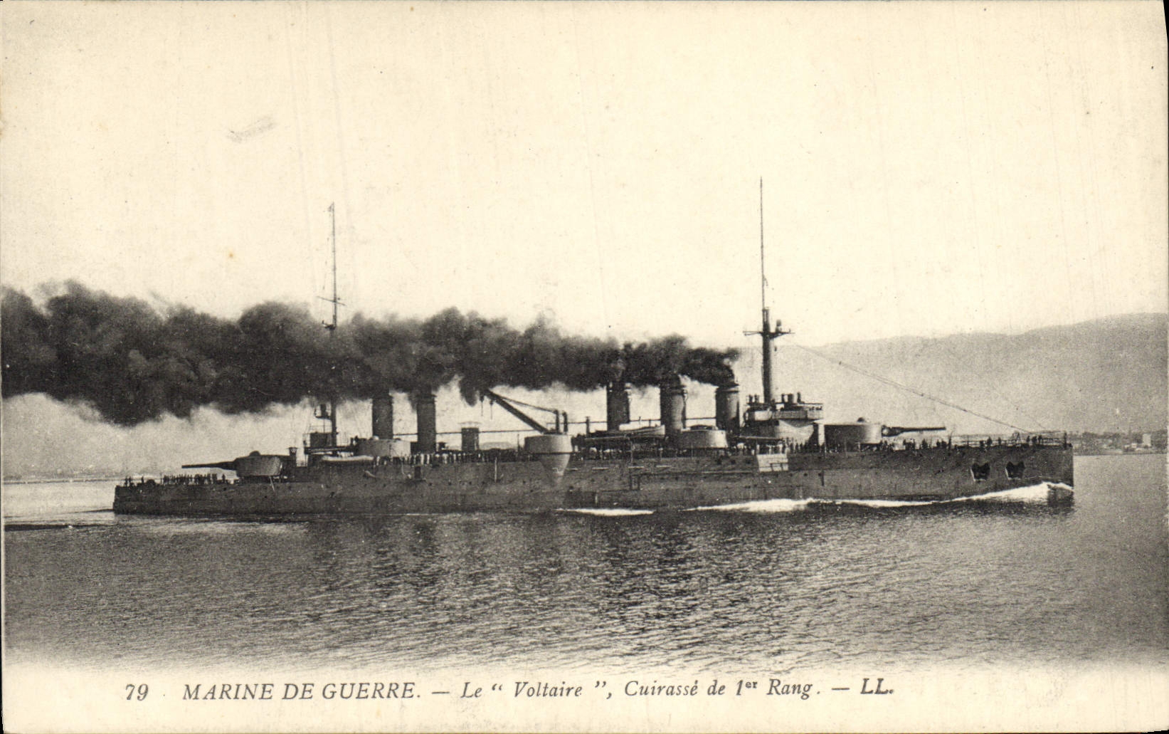 Le "Voltaire", cuirassé de 1er rang — Marine de guerre — n° 79 LL
