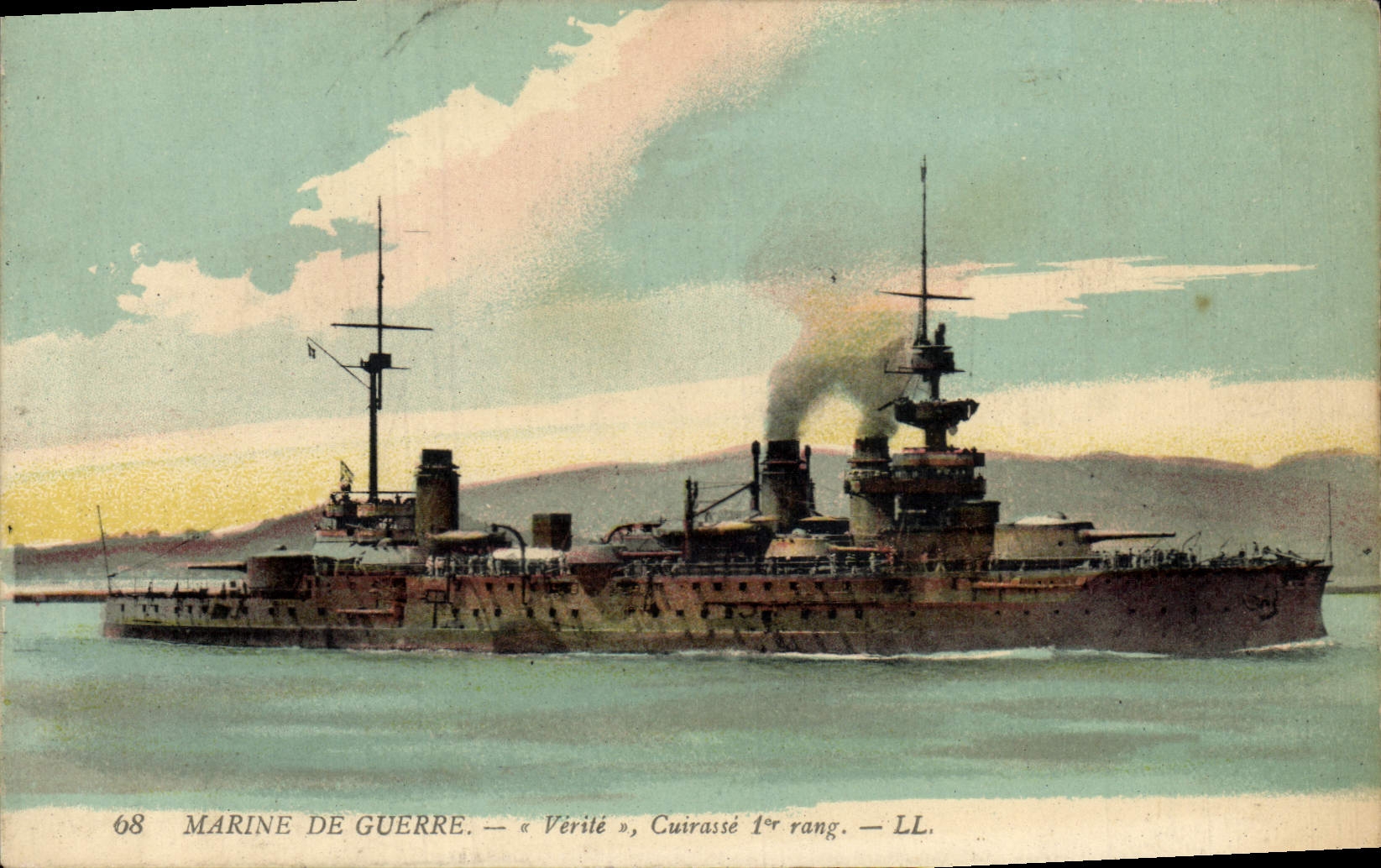 Marine de guerre — « Vérité », cuirassé 1er rang — LL. — n°68