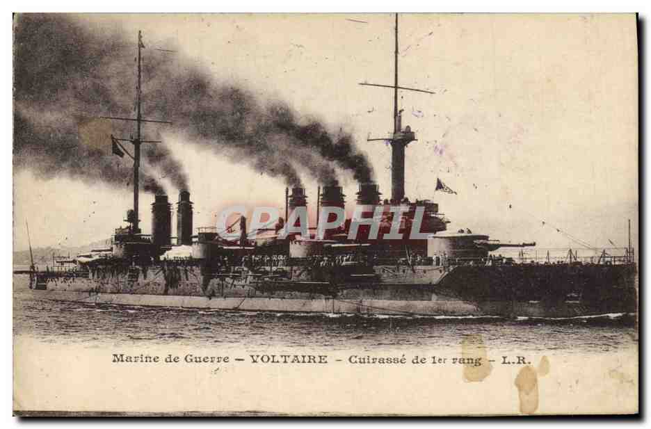 Marine de Guerre — VOLTAIRE — Cuirassé de 1er rang — L.R.