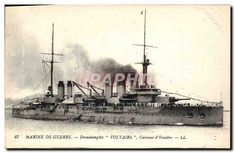 Dreadnought "Voltaire" — Cuirassé d'Escadre — Marine de Guerre — n°87