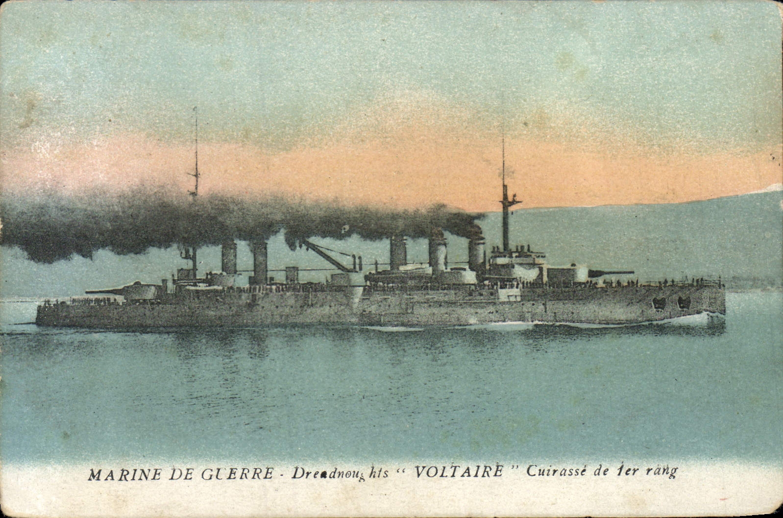 CPA Bateau de Guerre Dreadnoughts Voltaire Cuirasse de 1er rang 