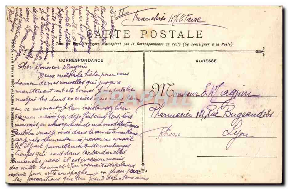 CPA Bateau de Guerre Voltaire Cuirasse d'escadre a turbines  — Verso