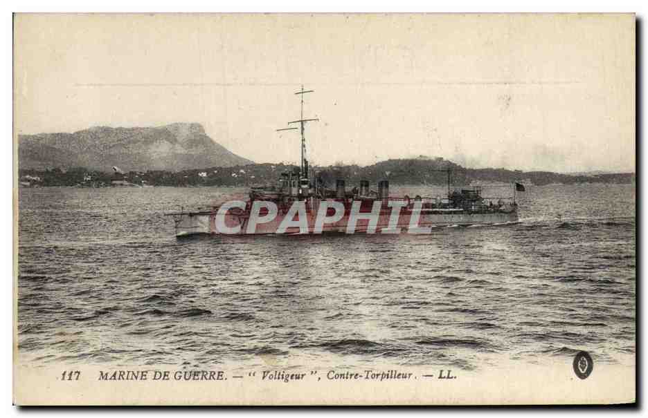 Marine de Guerre — "Voltigeur", Contre-Torpilleur — LL. — N° 117