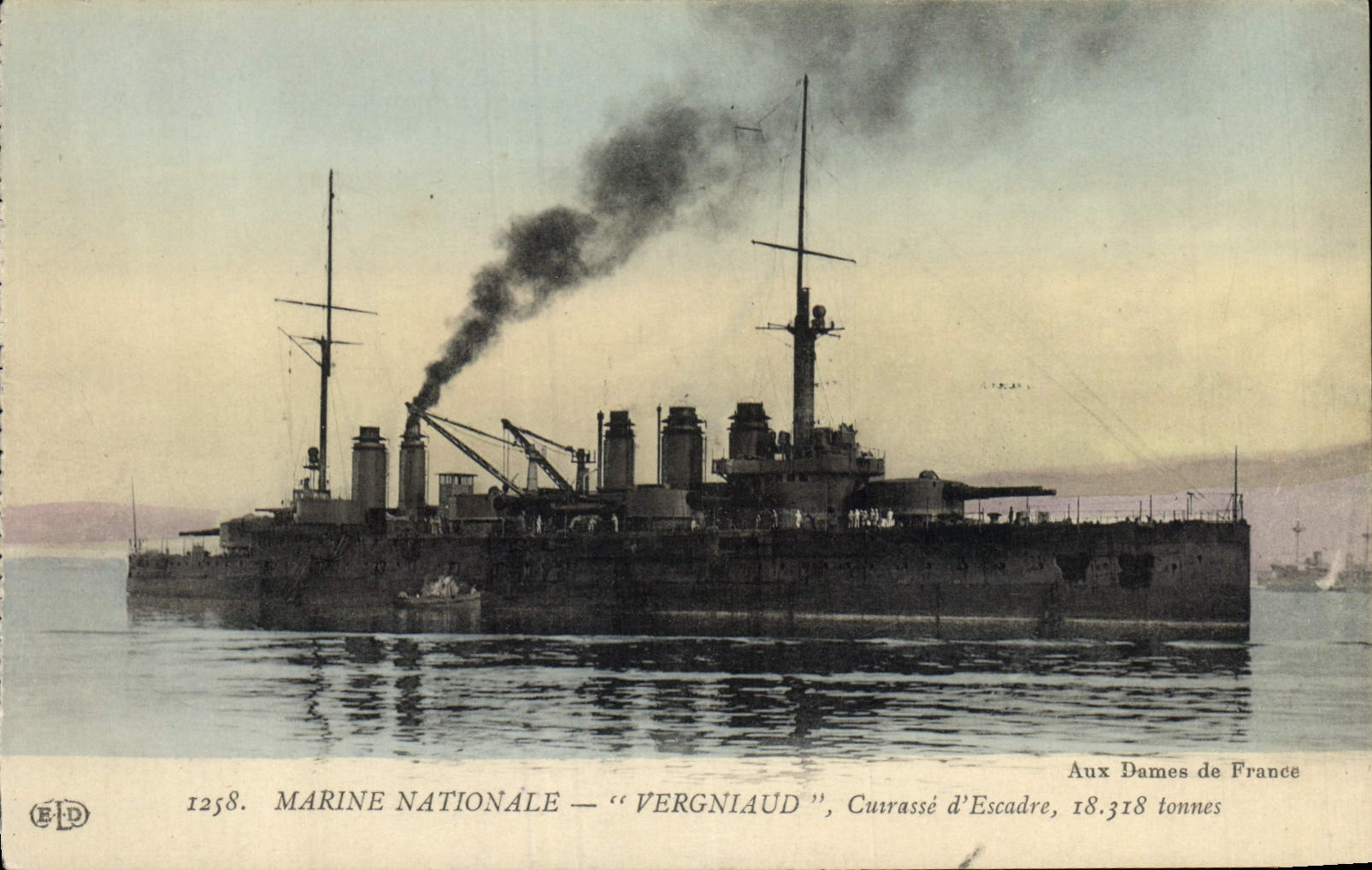 Cuirassé "Vergniaud" — Marine Nationale — Aux Dames de France