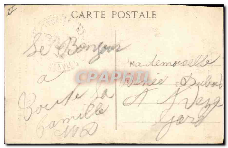 CPA Bateau de Guerre Vergniaud Cuirasse Francais de 1er rang par grosse mer  — Verso