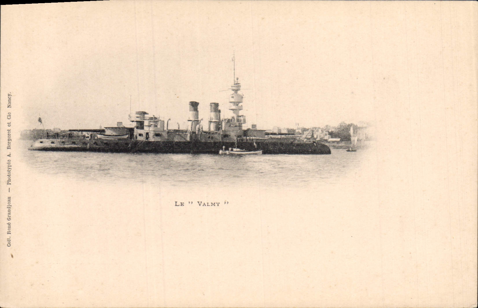 Le "Valmy" — Bateau de guerre — Phototypie A. Bergort et Cie Nancy