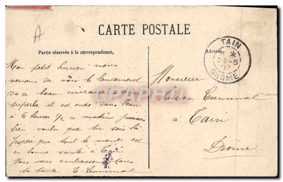 Croiseur cuirassé Vérité avant le Lancement — E. W. — Reverso