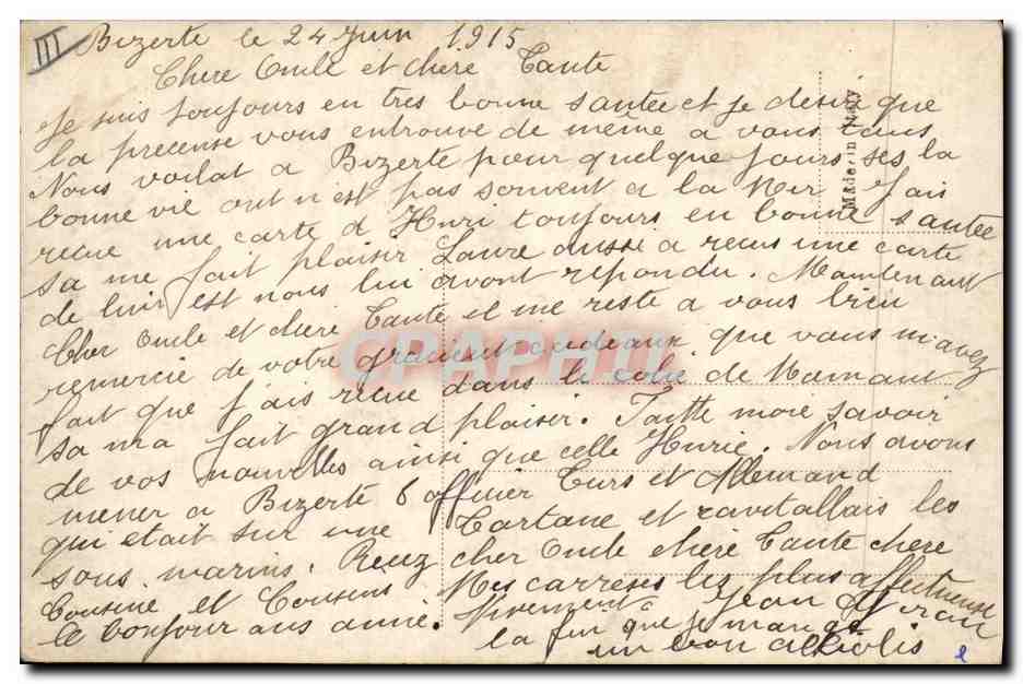 CPA Bateau de Guerre Voltaire HMS Defence  — Verso