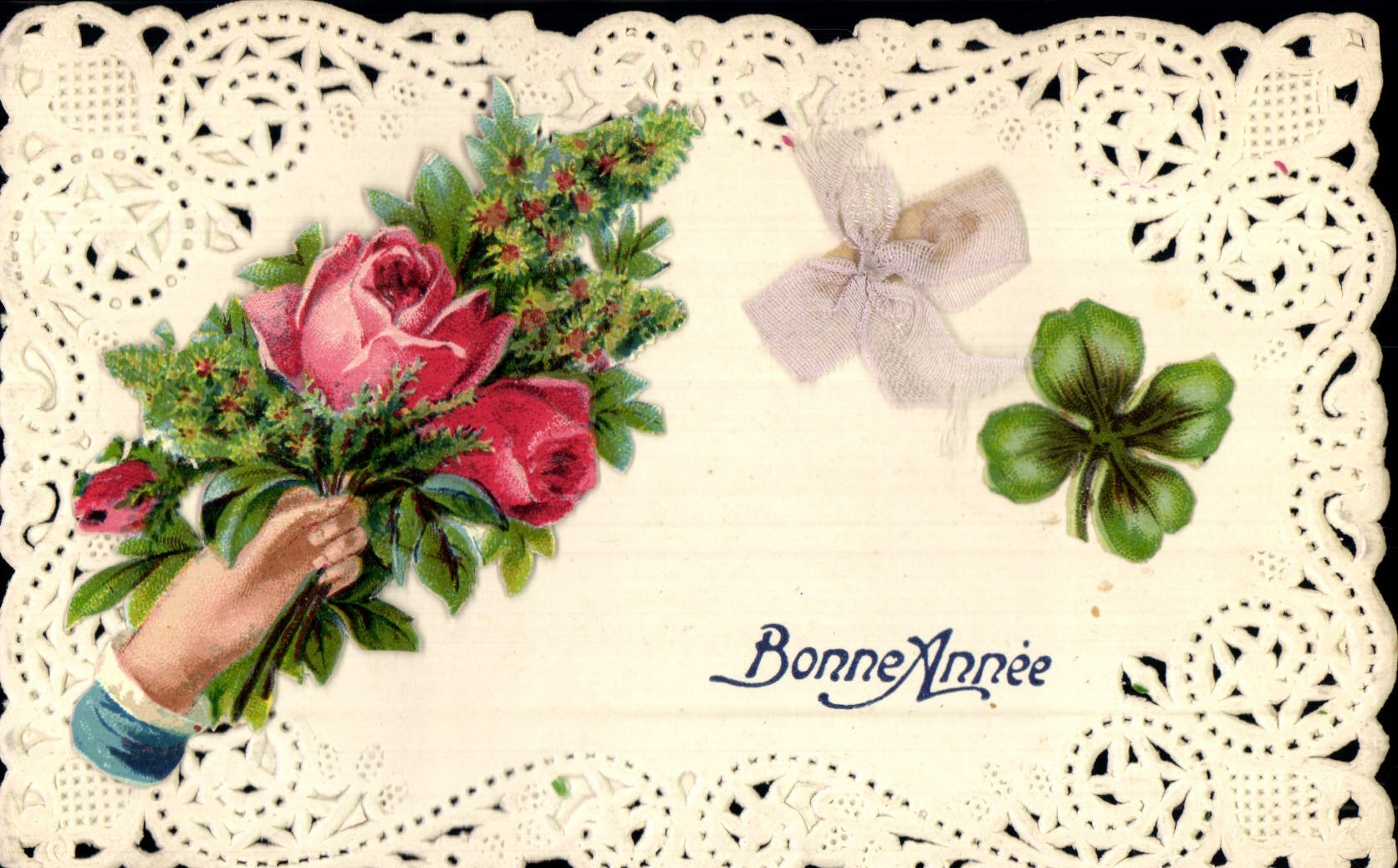 Bouquet de roses — Bonne Année — Carte de vœux