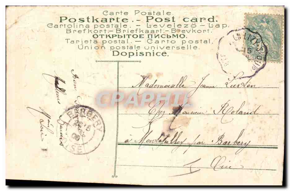 CPA Fantaisie Main Fleurs  — Rückseite
