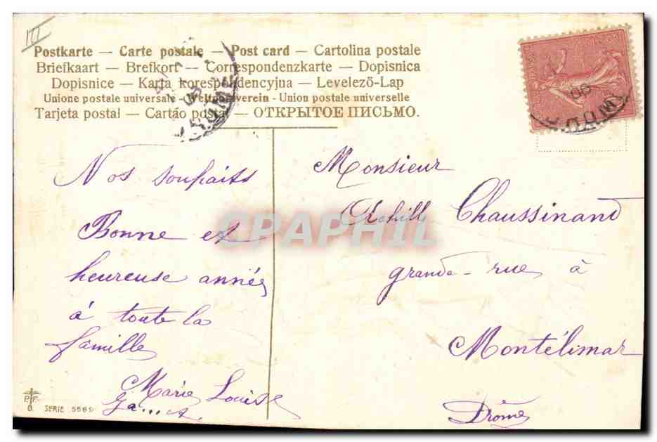 CPA Fantaisie Main Fleurs  — Verso