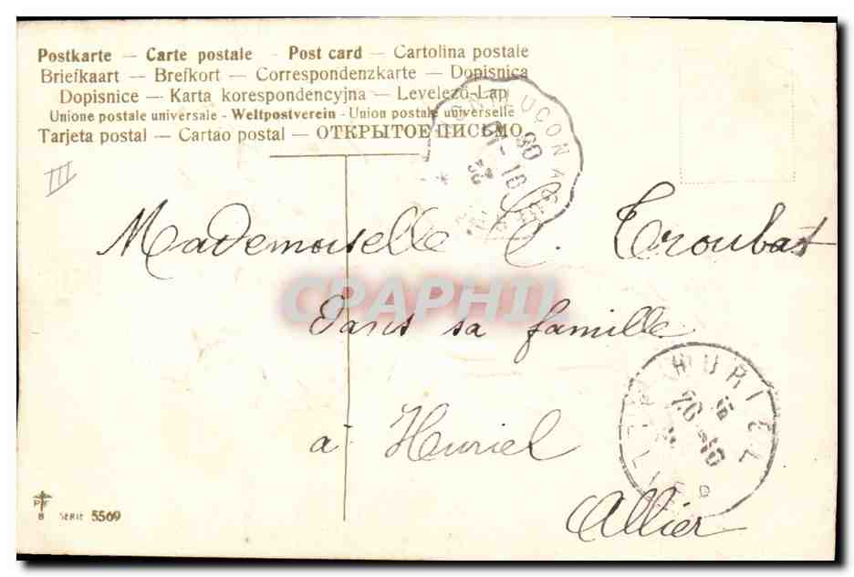 CPA Fantaisie Main Fleurs  — Verso