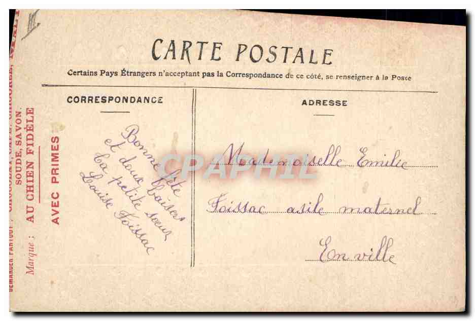 CPA Fantaisie Main Fleurs  — Verso