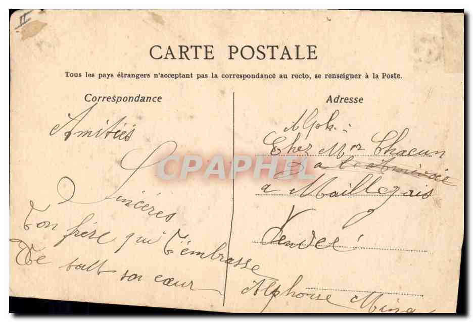 CPA Fantaisie Main Fleurs  — Verso