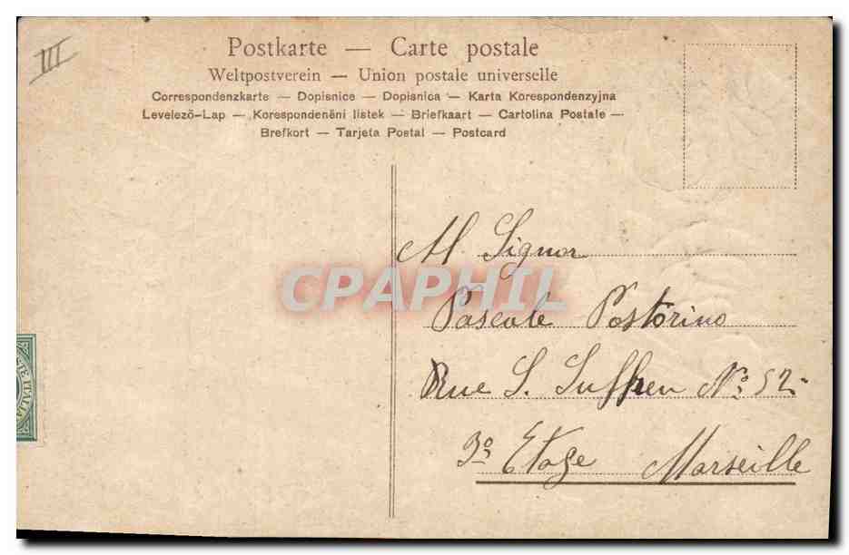 CPA Fantaisie Main Fleurs  — Verso