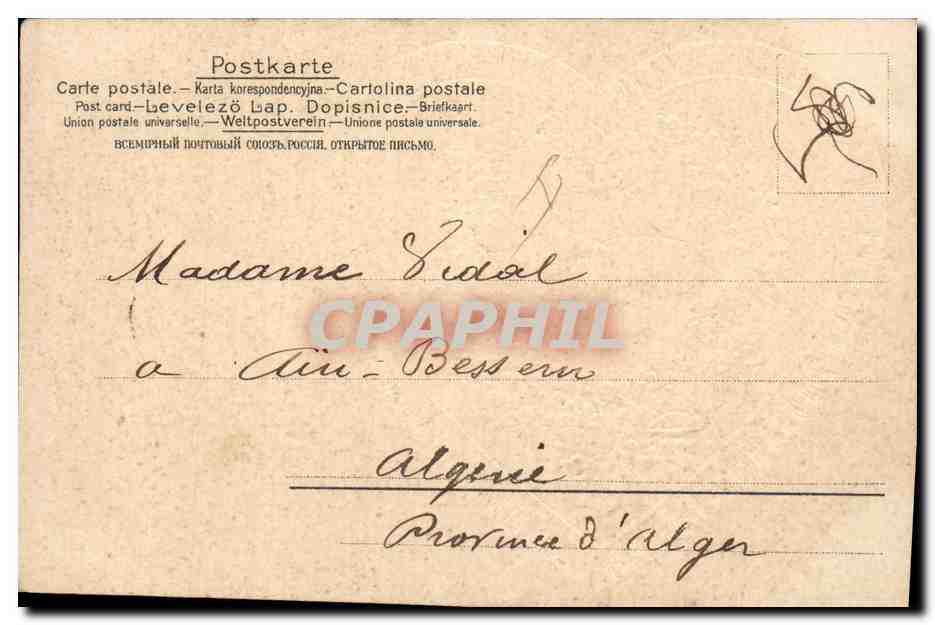 CPA Fantaisie Main Fleurs  — Verso