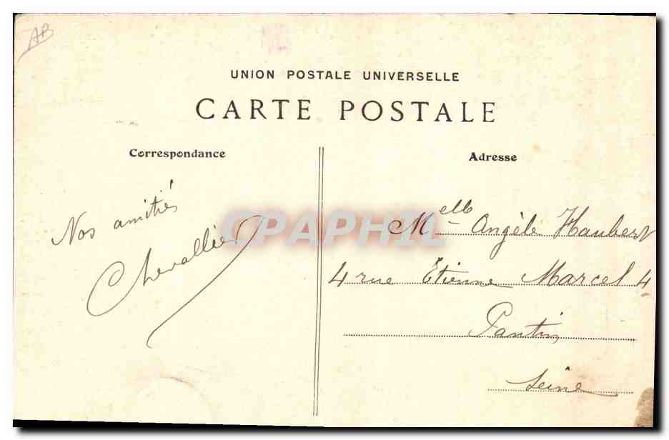CPA Folklore Chateaulin Un concours de costumes Cornouailles — Verso