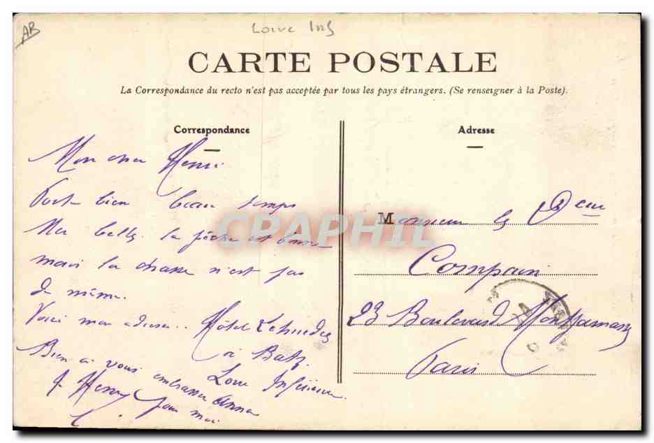 CPA Folklore Au Pays des Paludiers Un beau brin de fille — Verso