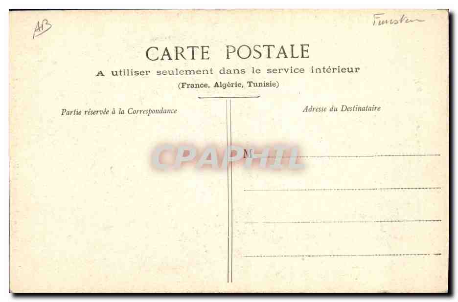 CPA Folklore Homme et Femme du Pays de Leon  — Verso