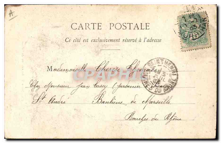 CPA Folklore Jeune fille des environs de Vannes — Verso