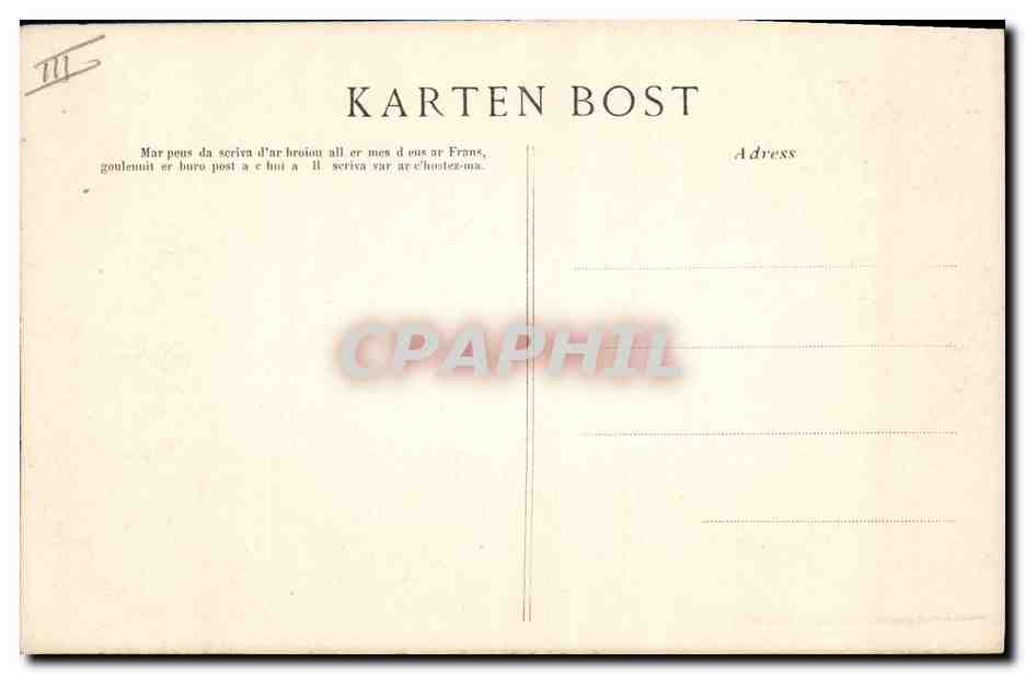 CPA Folklore Jeune Breton — Verso