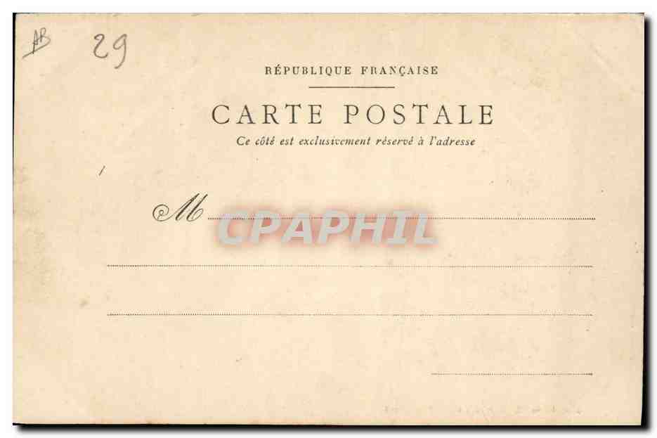 CPA Folklore Jeune fille de Pont L'Abbe Bigoudene  — Verso
