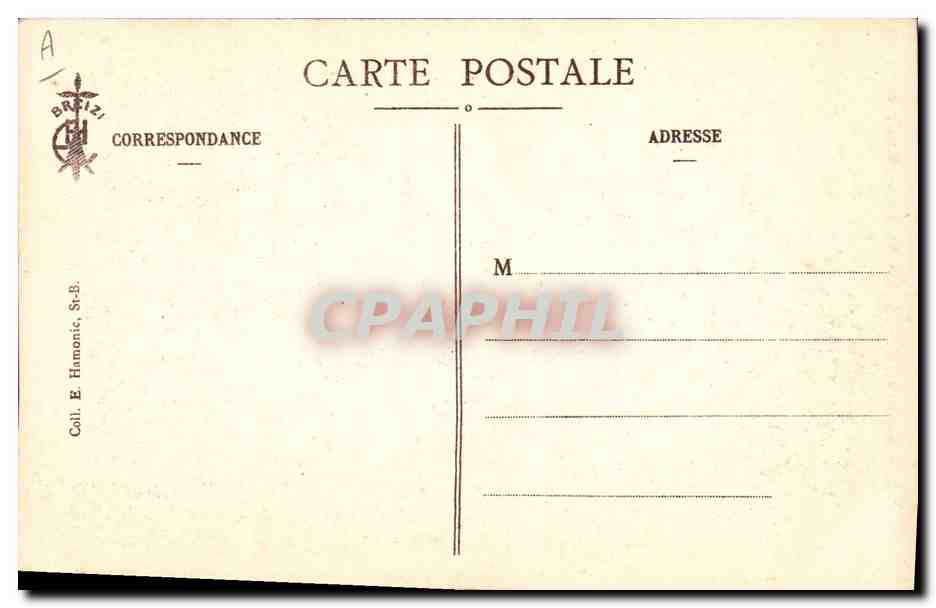 CPA Folklore Filandiere a la Quenouille Chateaulin — Verso