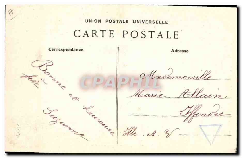 CPA Folklore Maries des environs de Douarnenez Mariage — Verso