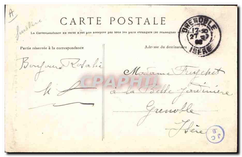 CPA Folklore Vieillard des environs de Concarneau Etude de types — Verso