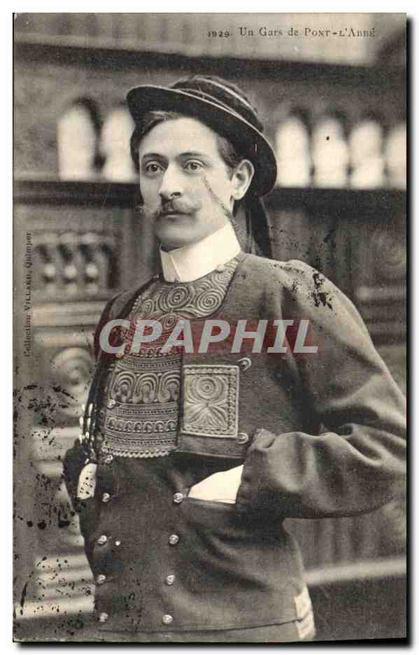 CPA Folklore Un gars de Pont L'Abbe 