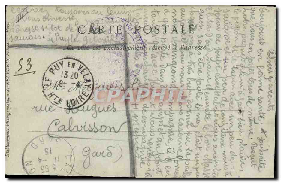 CPA Folklore Dentelle Dentelliere Le Puy — Verso