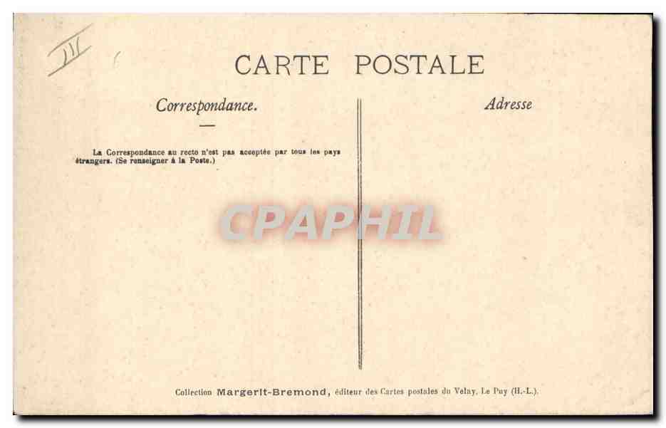 CPA Folklore Dentelle Dentelliere Chantilly Fil blanc Le Puy — Verso