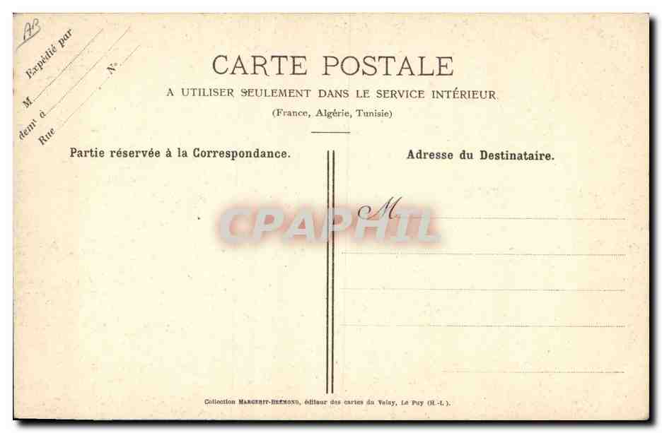 CPA Folklore Dentelle Dentelliere La vallee d'Aiguilhe — Verso