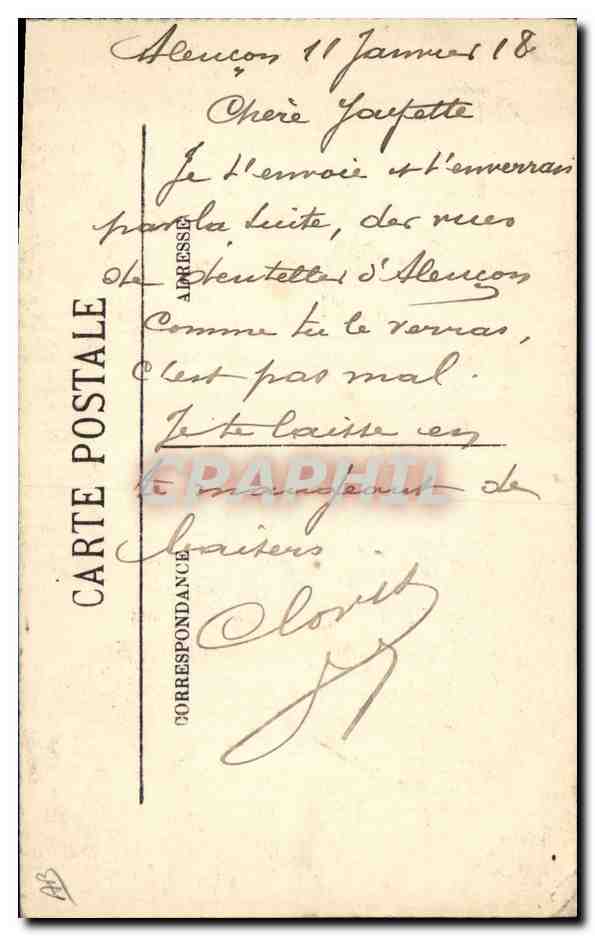 CPA Folklore Dentelle Dentelliere Alencon — Verso