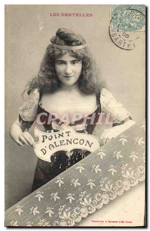 CPA Folklore Dentelle Dentelliere Point d'Alencon